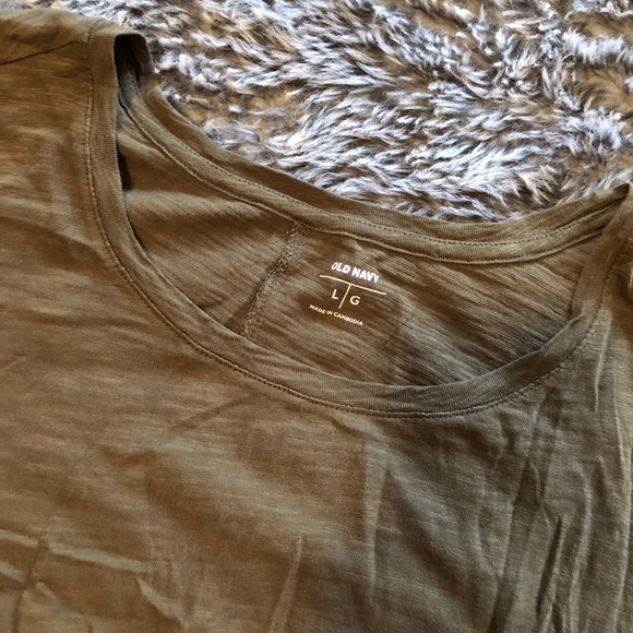 Old Navy Flowy Olive Green Long Sleeve Trapeze Top - Picture 4 of 6